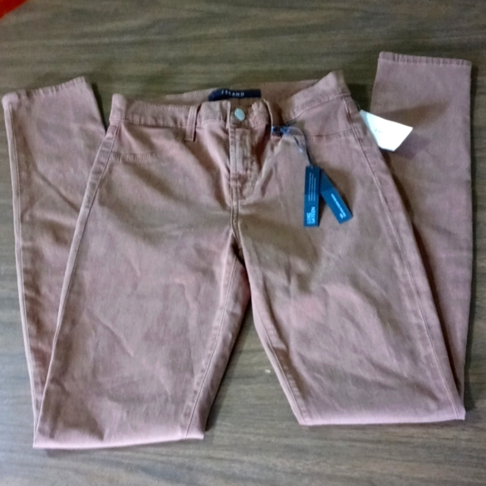 J. Brand Luxe Sateen Burnt Umber Super Skinny